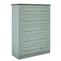 *CLEARANCE* Florence 5 Drawer Chest - Reed Green/Nebraska Oak