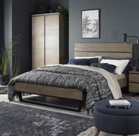 *CLEARANCE* Tivoli 4'6" Double Bedsteads with Posture Latex Mattress - Weathered Oak
