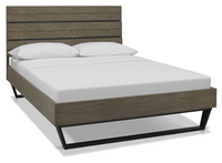 *CLEARANCE* Tivoli 4'6" Double Bedsteads with Posture Latex Mattress - Weathered Oak