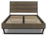 *CLEARANCE* Tivoli 4'6" Double Bedsteads with Posture Latex Mattress - Weathered Oak