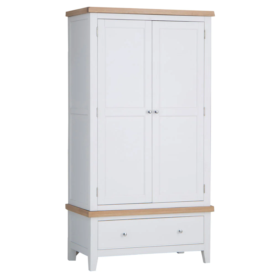 *CLEARANCE* EA White 2 Door Wardrobe