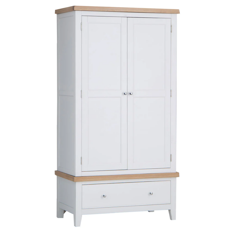 *CLEARANCE* EA White 2 Door Wardrobe