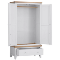 *CLEARANCE* EA White 2 Door Wardrobe