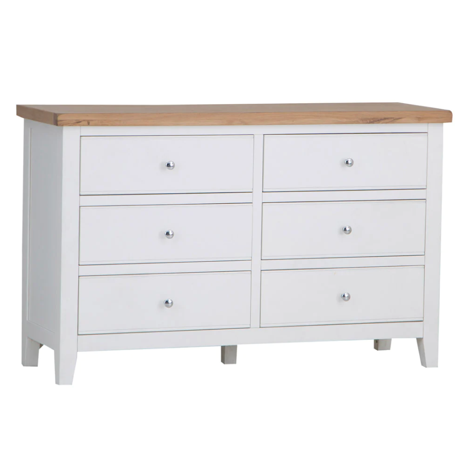 *CLEARANCE* EA White 6 Drawer Chest