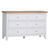 *CLEARANCE* EA White 6 Drawer Chest