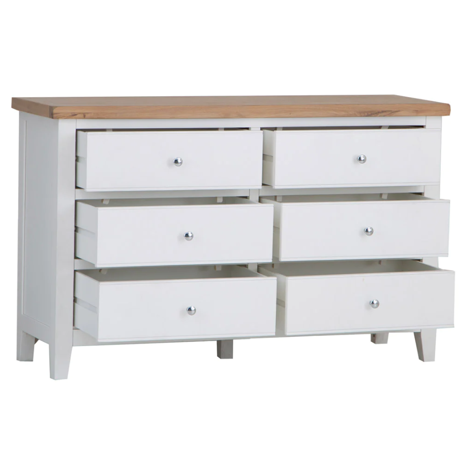 *CLEARANCE* EA White 6 Drawer Chest