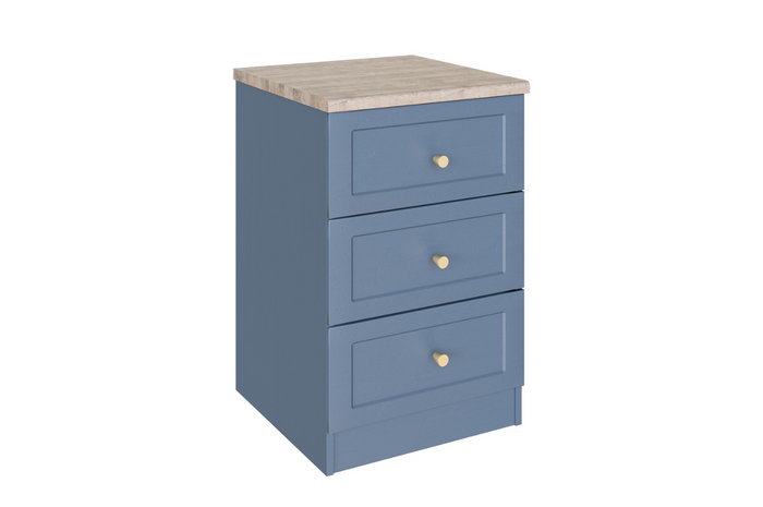 *CLEARANCE* Marsala Dust Grey 3 Drawer Bedside