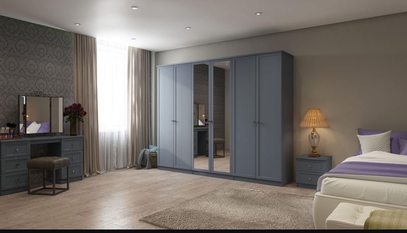 *CLEARANCE* Positano Dust Grey Double XL Wardrobe