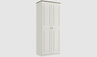 *CLEARANCE* Naples White with Oak Top Double Wardrobe