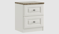 *CLEARANCE* Naples White 2 Drawer Bedside