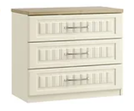 *CLEARANCE* Portofino Cream 3 Drawer Midi Chest