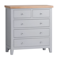 *CLEARANCE* EA Grey 3+2 Drawer Chest