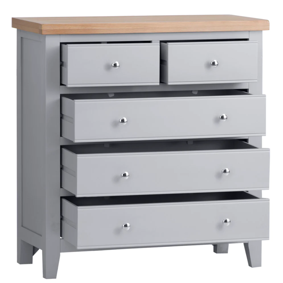 *CLEARANCE* EA Grey 3+2 Drawer Chest