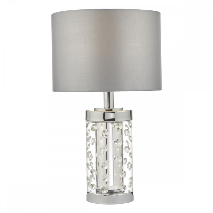*CLEARANCE* Yalena Polished Chrome/Crystal Table Lamp