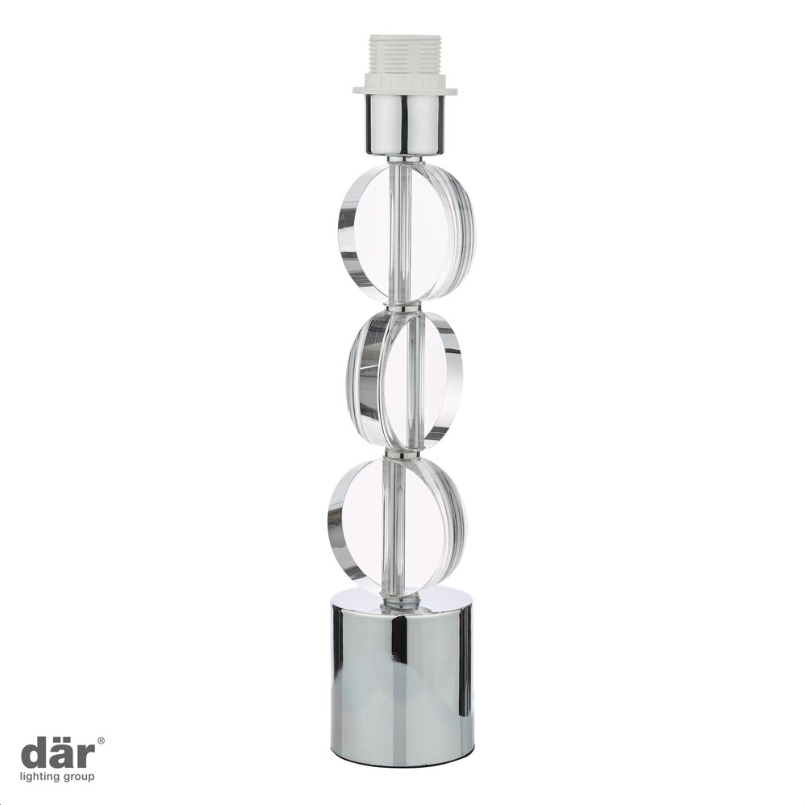 *CLEARANCE* Tuke Polished Chrome/Crystal Table Lamp