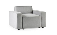 Lago Combination Upholstery Collection - Grey Linen