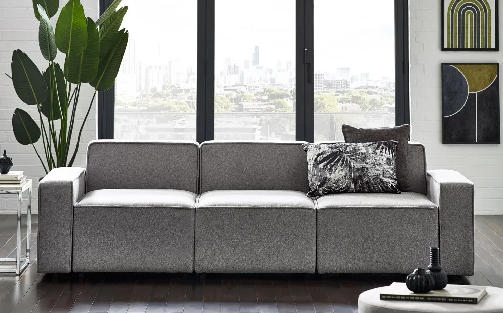 Lago Combination Upholstery Collection - Grey Linen