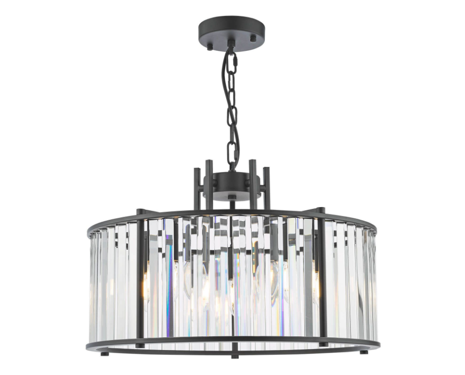 Kiran Lighting Collection - Satin Black/Crystal