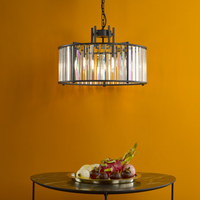 Kiran Lighting Collection - Satin Black/Crystal