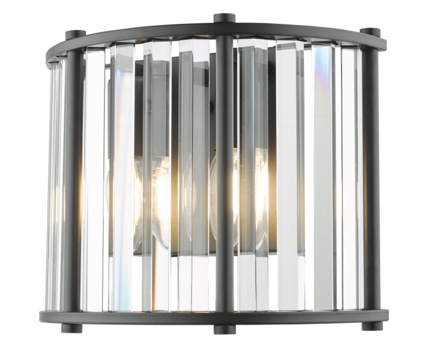 Kiran Lighting Collection - Satin Black/Crystal
