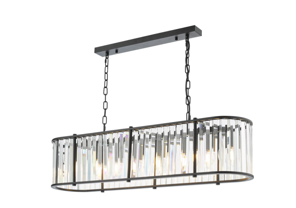 Kiran Lighting Collection - Satin Black/Crystal