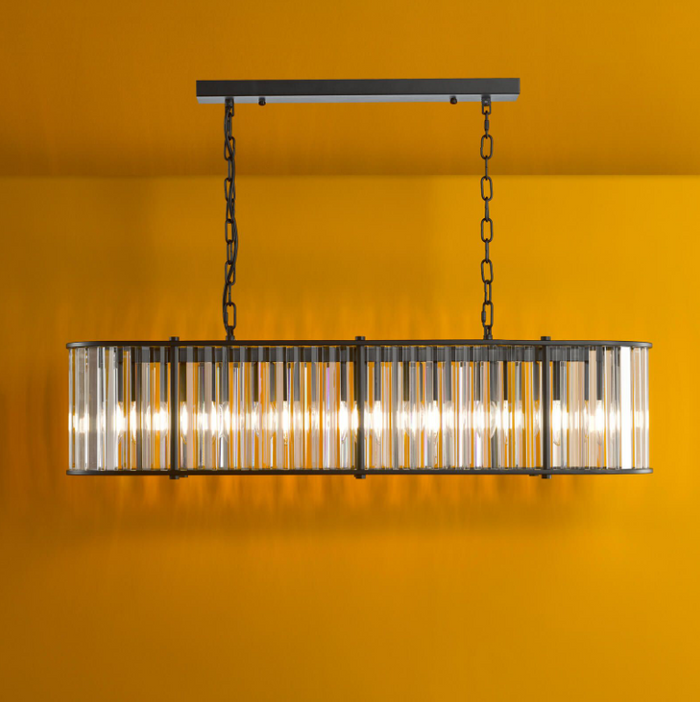Kiran Lighting Collection - Satin Black/Crystal