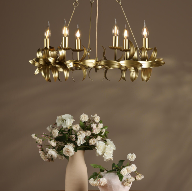 Nadria 6 Light Pendant - Satin Gold