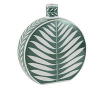 Ozanka Green/White Vase