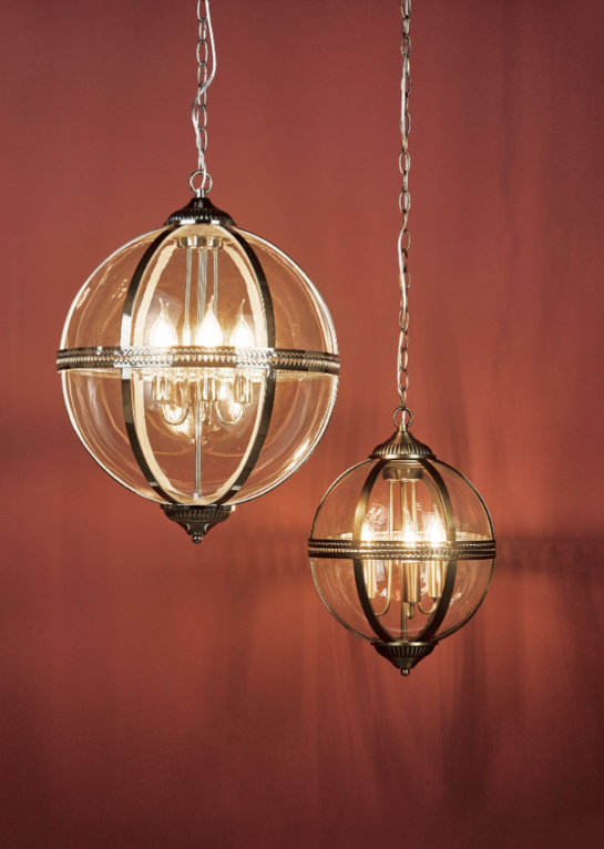 Vanessa Pendant Lighting Collection - Polished Chrome/Glass