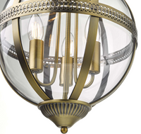 Vanessa Pendant Lighting Collection - Antique Brass/Glass