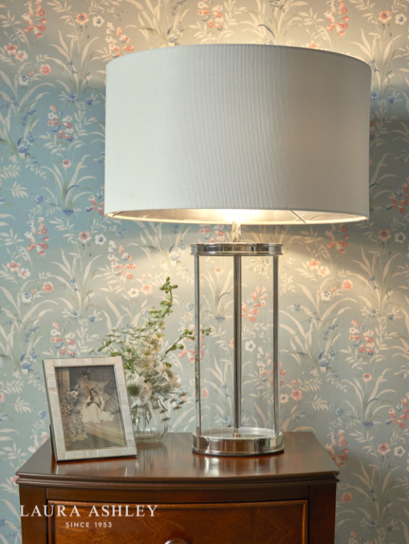Laura Ashley Harrington Table Lamps - Polished Nickel