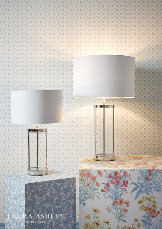 Laura Ashley Harrington Table Lamps - Polished Nickel