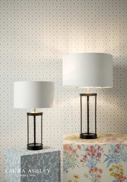 Laura Ashley Harrington Table Lamps - Matt Black