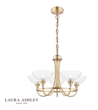 Laura Ashley - Wellham 5 Light Pendant - Antique Brass