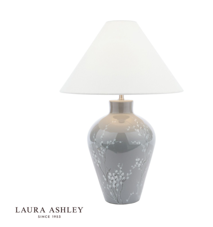 Laura Ashley - Pussywillow Table Lamp - Grey