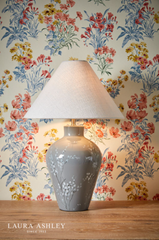 Laura Ashley - Pussywillow Table Lamp - Grey
