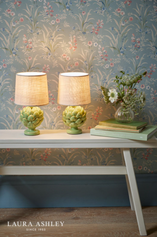 Laura Ashley - Artichoke Table Lamp Pair - Green