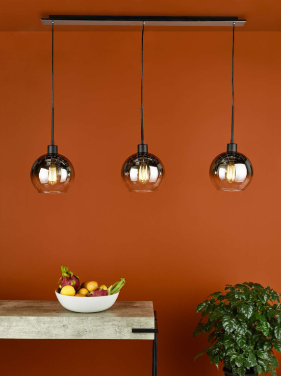 Lycia Lighting Collection - Matt Black and Smoked Ombre