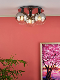 Lycia Lighting Collection - Matt Black and Smoked Ombre