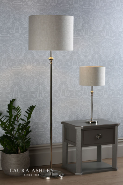Laura Ashley - Highgrove Lamp Collection - Polished Nickel