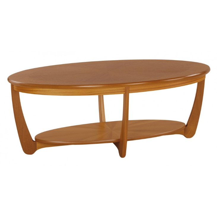 *CLEARANCE* Nathan Sunburst Oval Coffee Table - Teak