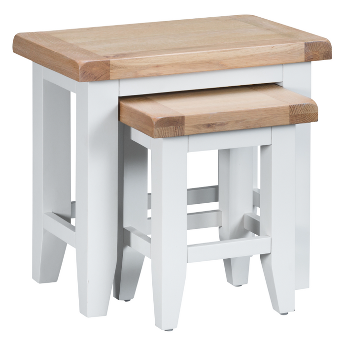 *CLEARANCE* TT Nest of 2 Tables - White