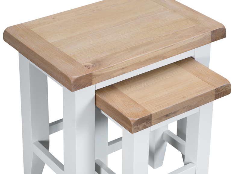 *CLEARANCE* TT Nest of 2 Tables - White