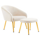 Yasmeen Armchair with Footstool - Various Colours Available