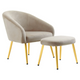 Yasmeen Armchair with Footstool - Various Colours Available