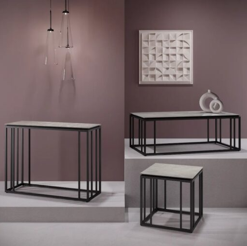 Capri Occasional Tables - Gloss Grey
