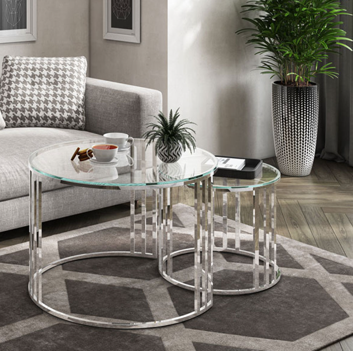 Eclipse Coffee Table Set - Clear
