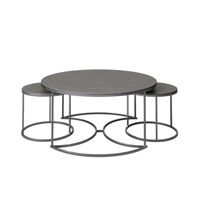 Orlando Coffee Table Set - Matte Grey