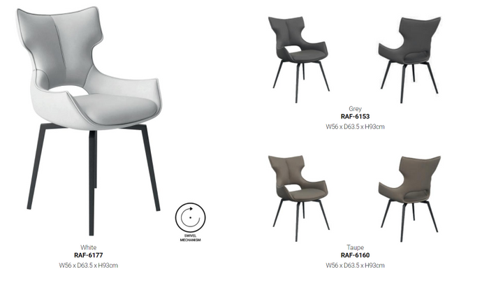 Raffaello Swivel Dining Chairs (pair)
