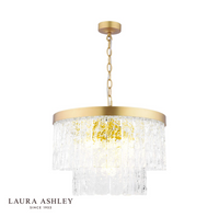 Laura Ashley - Durnsford 4 Light Pendant - Antique Brass
